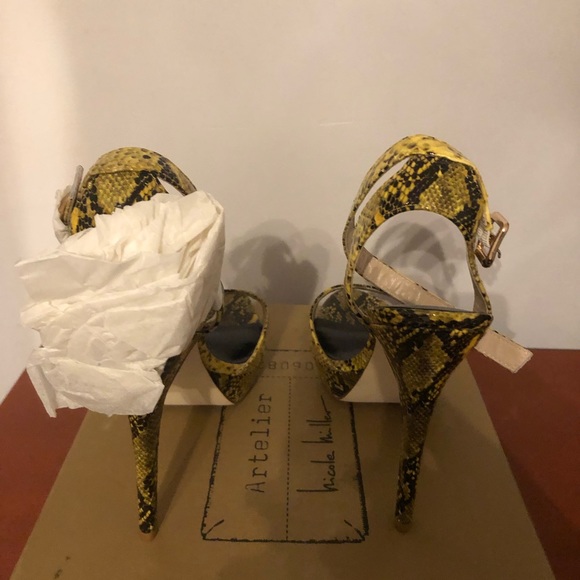 Nicole Miller Yellow Clark Platform Sandal 10 - Picture 6 of 7